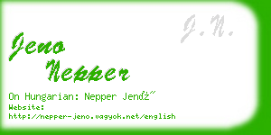 jeno nepper business card